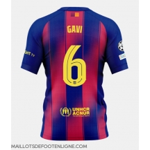 Maillot de football Réplique Barcelona Paez Gavi #6 Domicile 2025-26 Manche Courte
