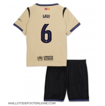 Maillot de football Réplique Barcelona Paez Gavi #6 Extérieur Enfant 2025-26 Manche Courte (+ Pantalon court)