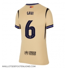 Maillot de football Réplique Barcelona Paez Gavi #6 Extérieur Femme 2025-26 Manche Courte