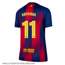 Maillot de football Réplique Barcelona Raphinha Belloli #11 Domicile Femme 2025-26 Manche Courte