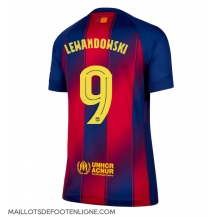 Maillot de football Réplique Barcelona Robert Lewandowski #9 Domicile Femme 2025-26 Manche Courte