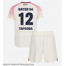 Maillot de football Réplique Bayer Leverkusen Edmond Tapsoba #12 Extérieur Enfant 2025-26 Manche Courte (+ Pantalon court)