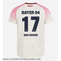 Maillot de football Réplique Bayer Leverkusen Eliesse Ben Seghir #17 Extérieur 2025-26 Manche Courte