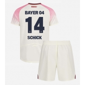 Maillot de football Réplique Bayer Leverkusen Patrik Schick #14 Extérieur Enfant 2025-26 Manche Courte (+ Pantalon court)