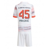 Maillot de football Réplique Bayern Munich Aleksandar Pavlovic #45 Extérieur Enfant 2025-26 Manche Courte (+ Pantalon court)