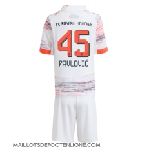 Maillot de football Réplique Bayern Munich Aleksandar Pavlovic #45 Extérieur Enfant 2025-26 Manche Courte (+ Pantalon court)