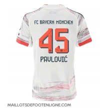 Maillot de football Réplique Bayern Munich Aleksandar Pavlovic #45 Extérieur Femme 2025-26 Manche Courte