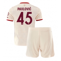 Maillot de football Réplique Bayern Munich Aleksandar Pavlovic #45 Troisième Enfant 2024-25 Manche Courte (+ Pantalon court)