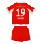 Maillot de football Réplique Bayern Munich Alphonso Davies #19 Domicile Enfant 2025-26 Manche Courte (+ Pantalon court)