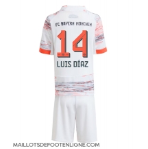 Maillot de football Réplique Bayern Munich Luis Diaz #14 Extérieur Enfant 2025-26 Manche Courte (+ Pantalon court)