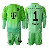 Maillot de football Réplique Bayern Munich Manuel Neuer #1 Gardien de but Domicile Enfant 2025-26 Manche Longue (+ Pantalon court)