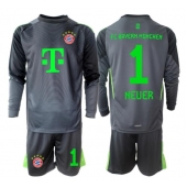 Maillot de football Réplique Bayern Munich Manuel Neuer #1 Gardien de but Extérieur Enfant 2025-26 Manche Longue (+ Pantalon court)