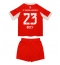 Maillot de football Réplique Bayern Munich Sacha Boey #23 Domicile Enfant 2025-26 Manche Courte (+ Pantalon court)