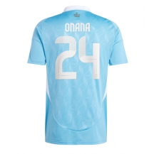 Maillot de football Réplique Belgique Amadou Onana #24 Extérieur Europe 2024 Manche Courte