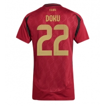 Maillot de football Réplique Belgique Jeremy Doku #22 Domicile Femme Europe 2024 Manche Courte