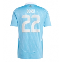Maillot de football Réplique Belgique Jeremy Doku #22 Extérieur Europe 2024 Manche Courte