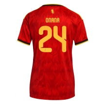 Maillot de football Réplique Belgium Amadou Onana #24 Domicile Femme Mondial 2026 Manche Courte