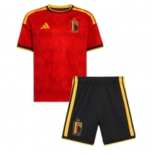 Maillot de football Réplique Belgium Domicile Enfant Mondial 2026 Manche Courte (+ Pantalon court)