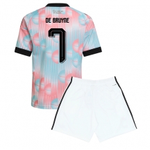 Maillot de football Réplique Belgium Kevin De Bruyne #7 Extérieur Enfant Mondial 2026 Manche Courte (+ Pantalon court)