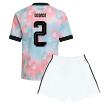 Maillot de football Réplique Belgium Zeno Debast #2 Extérieur Enfant Mondial 2026 Manche Courte (+ Pantalon court)