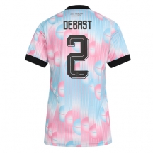 Maillot de football Réplique Belgium Zeno Debast #2 Extérieur Femme Mondial 2026 Manche Courte