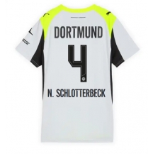 Maillot de football Réplique Borussia Dortmund Nico Schlotterbeck #4 Extérieur Femme 2025-26 Manche Courte