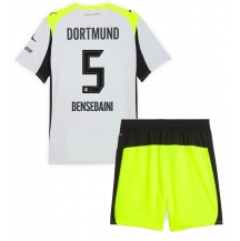 Maillot de football Réplique Borussia Dortmund Ramy Bensebaini #5 Extérieur Enfant 2025-26 Manche Courte (+ Pantalon court)