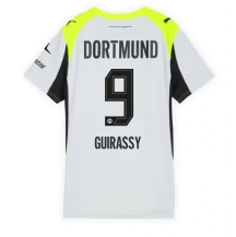 Maillot de football Réplique Borussia Dortmund Serhou Guirassy #9 Extérieur Femme 2025-26 Manche Courte