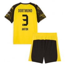 Maillot de football Réplique Borussia Dortmund Waldemar Anton #3 Domicile Enfant 2025-26 Manche Courte (+ Pantalon court)