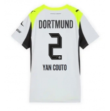 Maillot de football Réplique Borussia Dortmund Yan Couto #2 Extérieur Femme 2025-26 Manche Courte