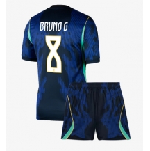 Maillot de football Réplique Brazil Bruno Guimaraes #8 Extérieur Enfant Mondial 2026 Manche Courte (+ Pantalon court)