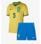 Maillot de football Réplique Brazil Casemiro #5 Domicile Enfant Mondial 2026 Manche Courte (+ Pantalon court)
