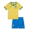 Maillot de football Réplique Brazil Domicile Enfant Mondial 2026 Manche Courte (+ Pantalon court)