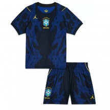 Maillot de football Réplique Brazil Extérieur Enfant Mondial 2026 Manche Courte (+ Pantalon court)