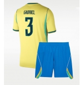 Maillot de football Réplique Brazil Gabriel Magalhaes #3 Domicile Enfant Mondial 2026 Manche Courte (+ Pantalon court)