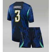 Maillot de football Réplique Brazil Gabriel Magalhaes #3 Extérieur Enfant Mondial 2026 Manche Courte (+ Pantalon court)