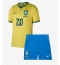 Maillot de football Réplique Brazil Lucas Paqueta #20 Domicile Enfant Mondial 2026 Manche Courte (+ Pantalon court)