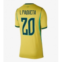 Maillot de football Réplique Brazil Lucas Paqueta #20 Domicile Femme Mondial 2026 Manche Courte