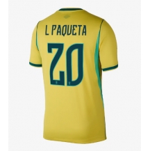 Maillot de football Réplique Brazil Lucas Paqueta #20 Domicile Mondial 2026 Manche Courte