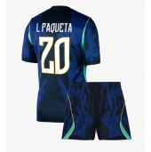 Maillot de football Réplique Brazil Lucas Paqueta #20 Extérieur Enfant Mondial 2026 Manche Courte (+ Pantalon court)