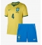 Maillot de football Réplique Brazil Marquinhos #4 Domicile Enfant Mondial 2026 Manche Courte (+ Pantalon court)
