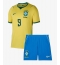 Maillot de football Réplique Brazil Matheus Cunha #9 Domicile Enfant Mondial 2026 Manche Courte (+ Pantalon court)