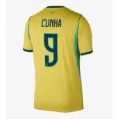 Maillot de football Réplique Brazil Matheus Cunha #9 Domicile Mondial 2026 Manche Courte
