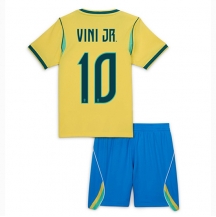 Maillot de football Réplique Brazil Vinicius Junior #10 Domicile Enfant Mondial 2026 Manche Courte (+ Pantalon court)