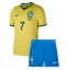 Maillot de football Réplique Brazil Vinicius Junior #7 Domicile Enfant Mondial 2026 Manche Courte (+ Pantalon court)