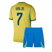 Maillot de football Réplique Brazil Vinicius Junior #7 Domicile Enfant Mondial 2026 Manche Courte (+ Pantalon court)