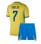Maillot de football Réplique Brazil Vinicius Junior #7 Domicile Enfant Mondial 2026 Manche Courte (+ Pantalon court)