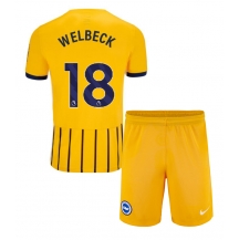 Maillot de football Réplique Brighton Danny Welbeck #18 Extérieur Enfant 2024-25 Manche Courte (+ Pantalon court)