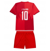 Maillot de football Réplique Canada Jonathan David #10 Domicile Enfant Mondial 2026 Manche Courte (+ Pantalon court)