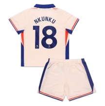 Maillot de football Réplique Chelsea Christopher Nkunku #18 Extérieur Enfant 2024-25 Manche Courte (+ Pantalon court)